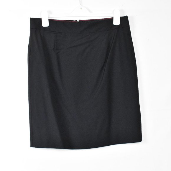 J.CREW Skirt Black lined 14 Wool - Picture 4 of 6